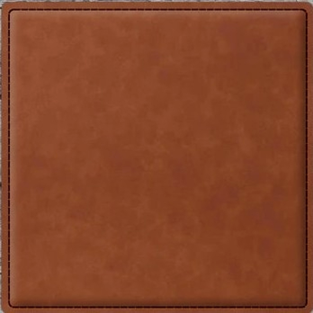 Custom Engraved Leather Coasters - Rawhide