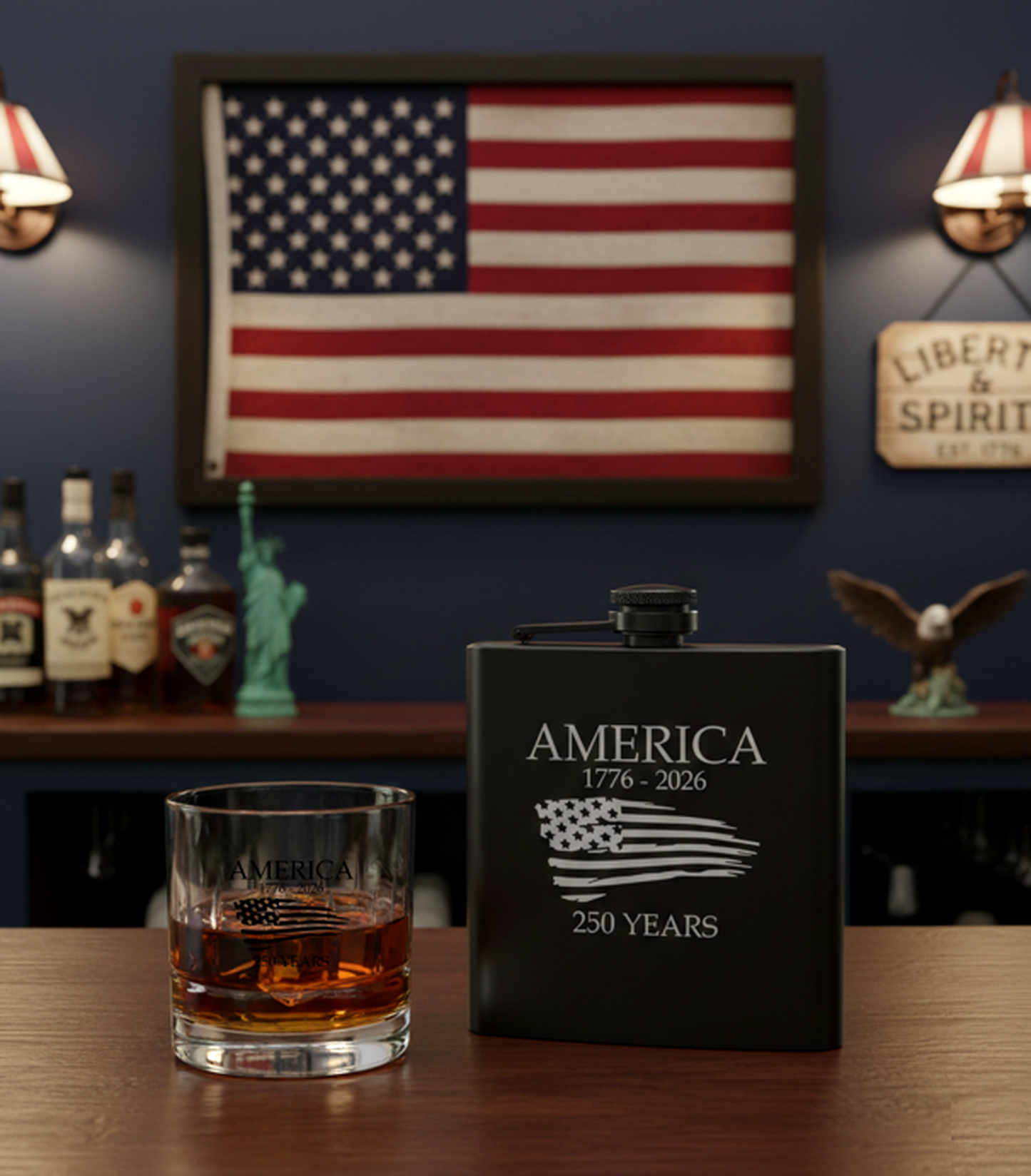 America's 250th Commemorative Hip Flasks