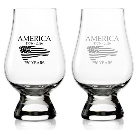 America's 250th Commemorative Glencairn Glasses