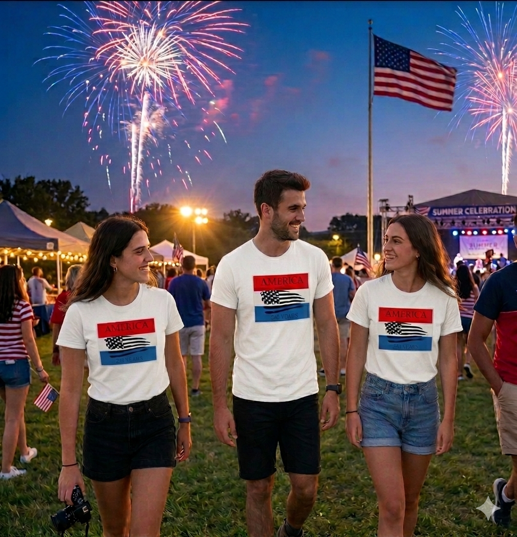 America 250th Anniversary White Men's T Shirt
