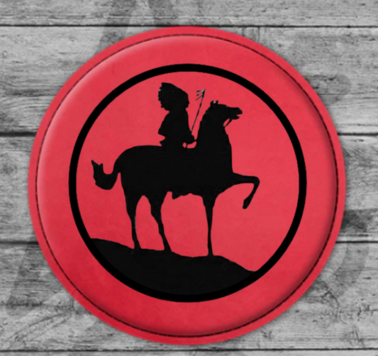 La Crosse Central Red Leather 4 Coaster Set