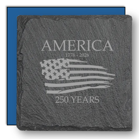 America's 250th Commemorative Slate 4 Coaster Set