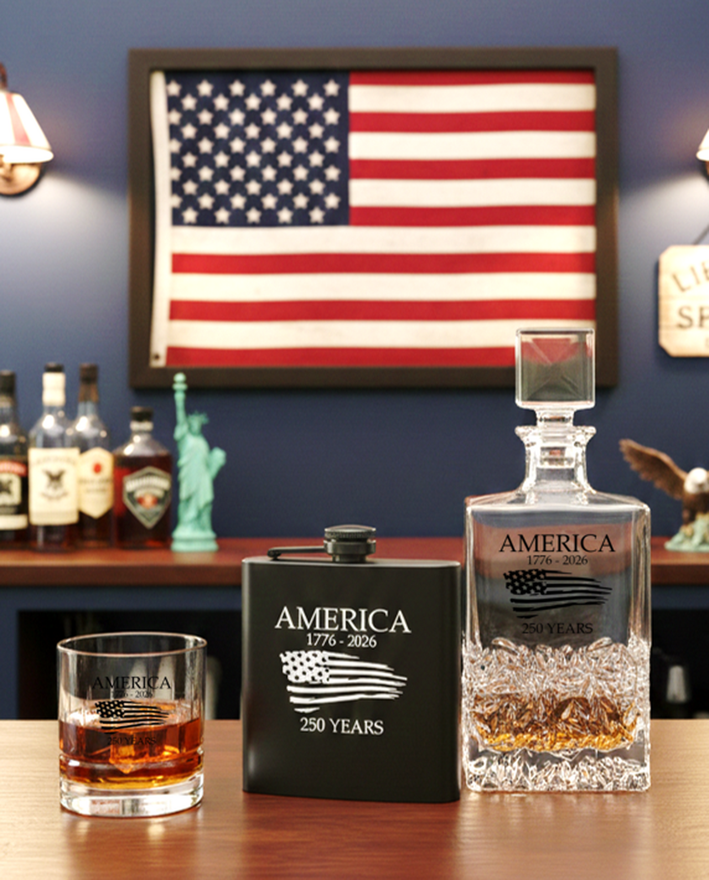 America's 250th Commemorative Hip Flasks