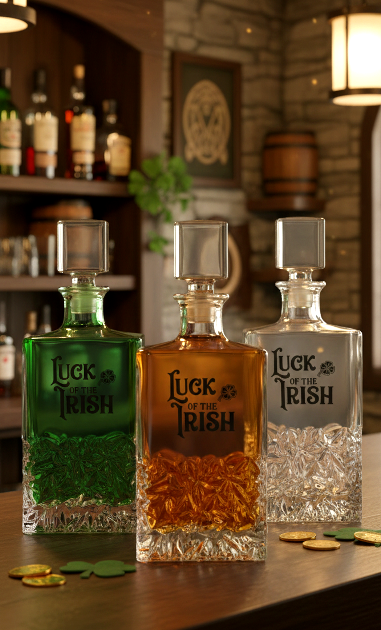 Luck of the Irish Spirits Decanter - Chiseled