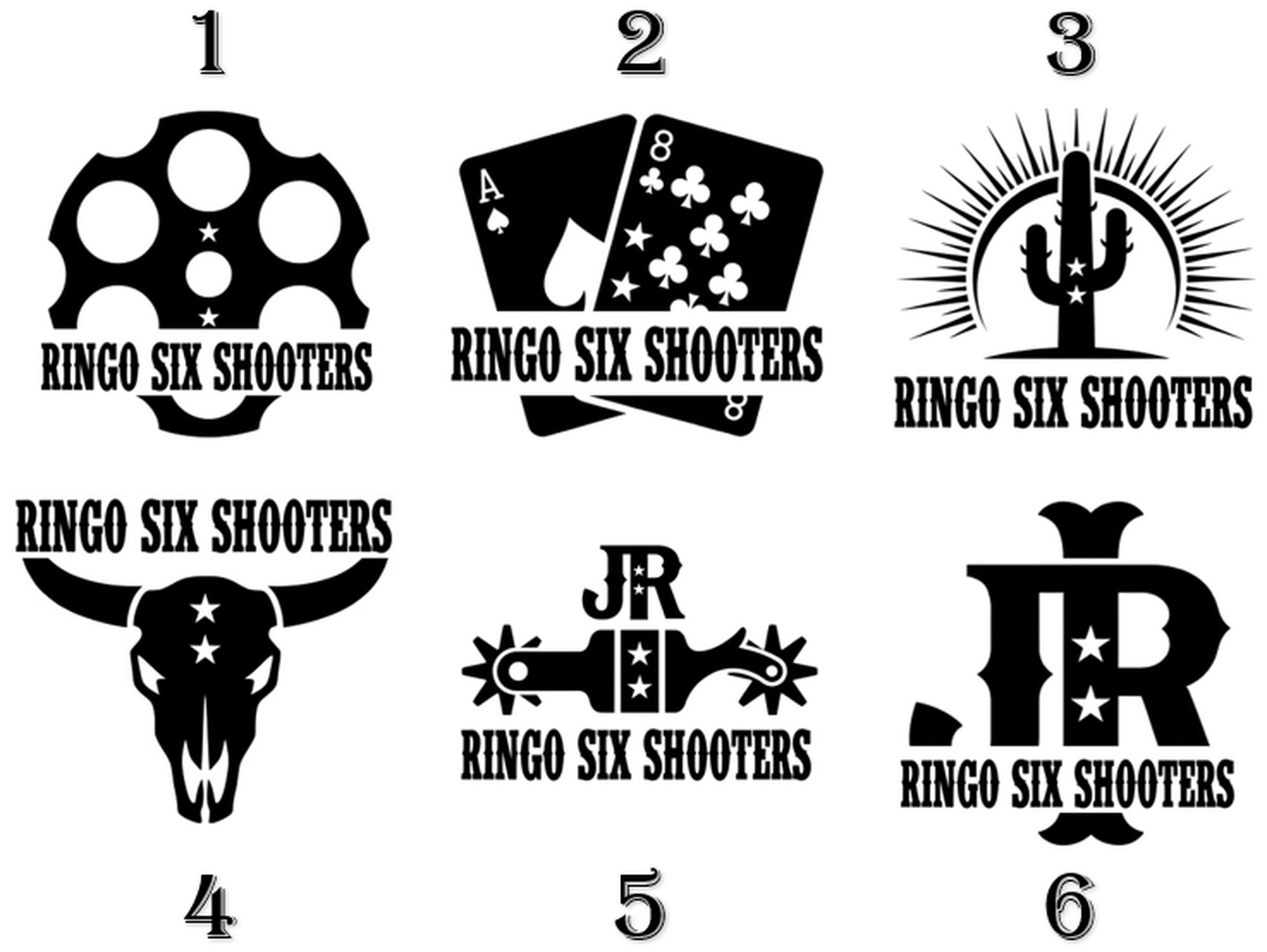 The Ringo Six Shooters Shot Glass Set