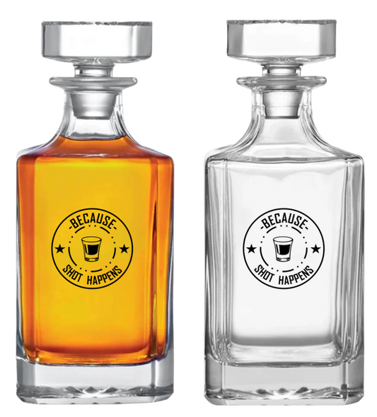 "Shot Happens" Spirits Decanter
