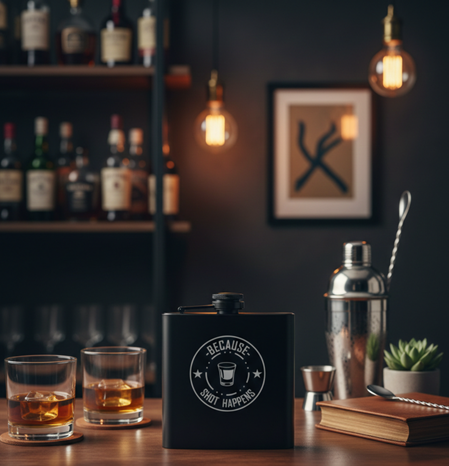 Shot Happens Hip Flasks