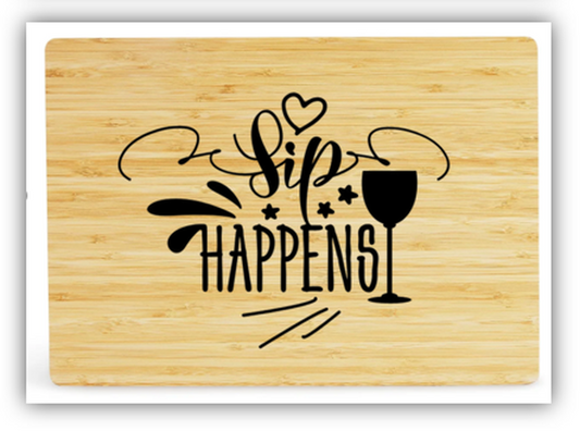 Artisan "Sip Happens" Charcuterie Board
